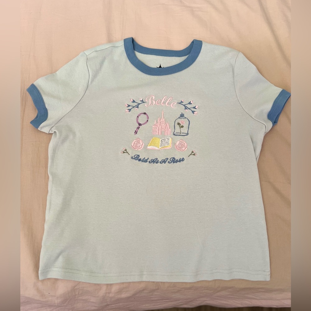 Disney Belle Light Blue T-Shirt with Blue Accents